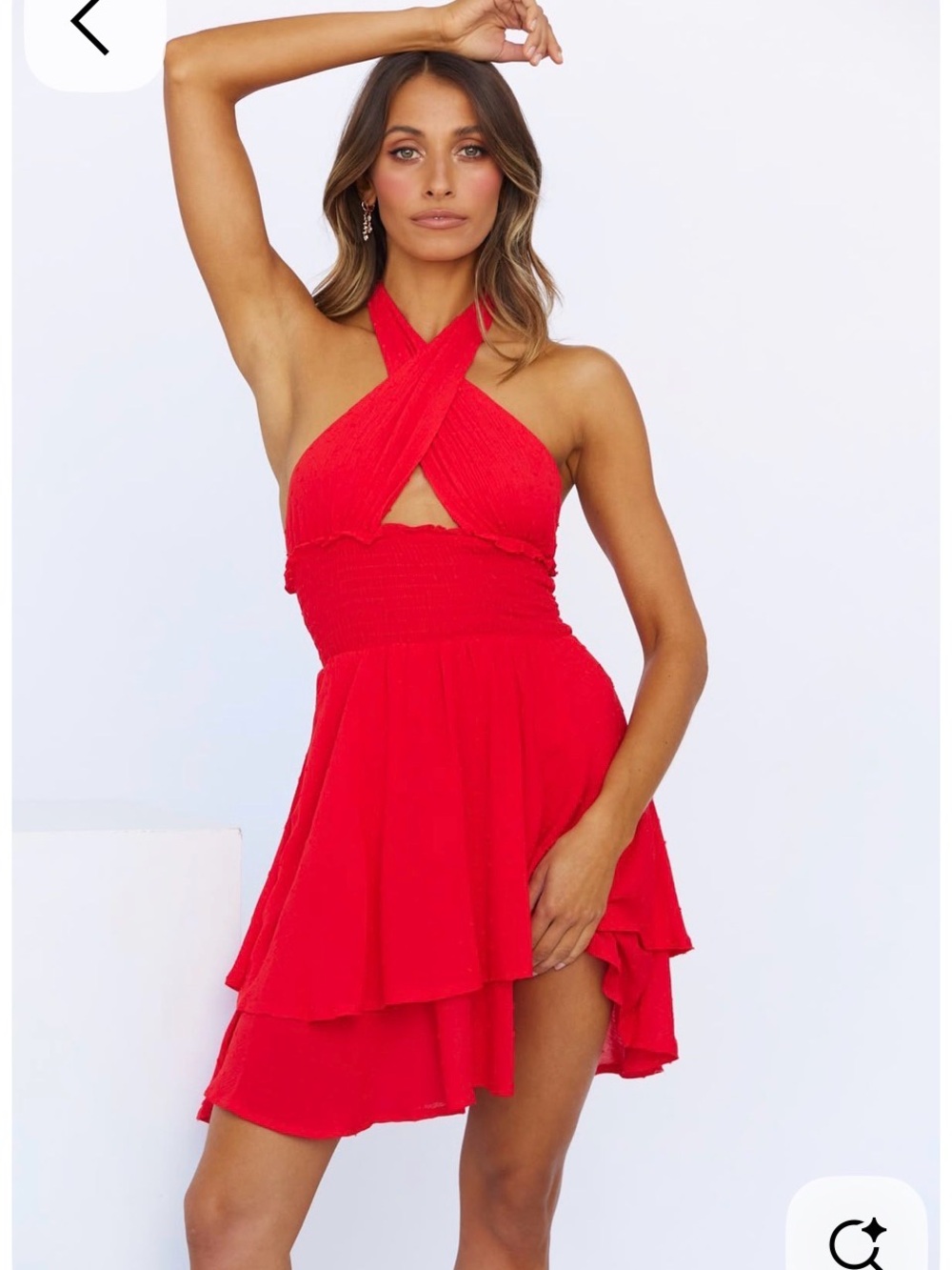 Hello Molly Red Morning Dky Dress XS NEW